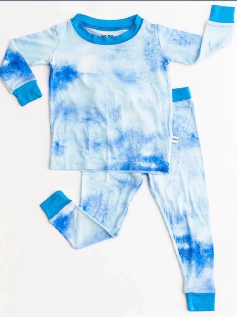 NWT Little Sleepies 2pc Bamboo Pajamas Blue Watercolor Size 4T